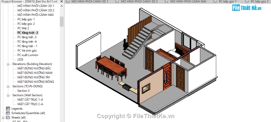 mẫu biệt thự 2 tầng revit,file revit biệt thự 2 tầng,bản vẽ revit biệt thự 2 tầng,file revit biệt thự,Revit Biệt thự 2  tầng